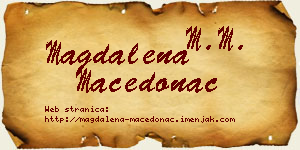Magdalena Macedonac vizit kartica